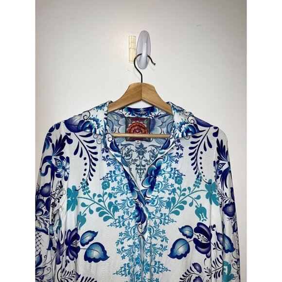 Johnny Was Farrow Botanical-Print Shift Swing Dres XS - Picture 3 of 9